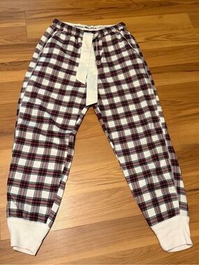 Super Cute Abercrombie & Fitch White Red Black Plaid Pajama Pants
